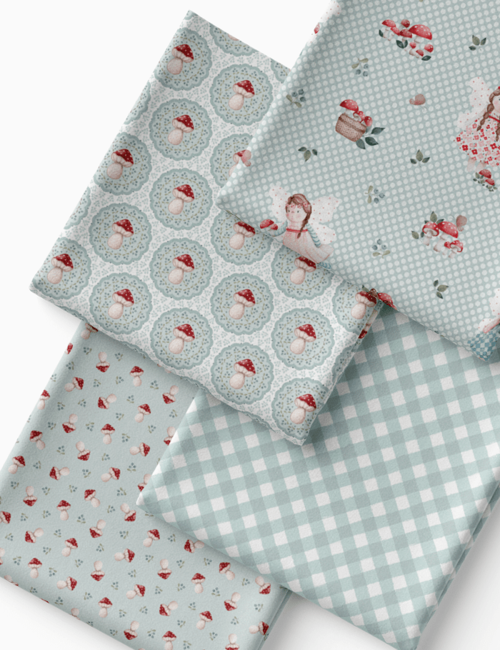 Kit Amarradinho de Tricoline - Kit 107  (4 Cortes de 45 a 50 cm x 70 cm) - Tricoline 100% Algodão