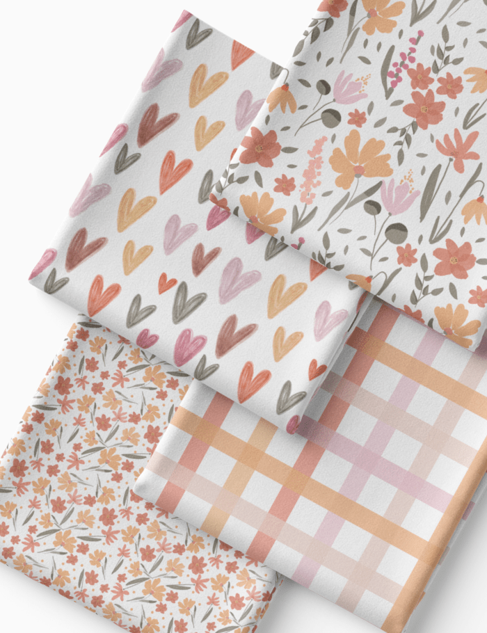 Kit Amarradinho de Tricoline - Kit 113 (4 Cortes de 45 a 50 cm x 70 cm) - Tricoline 100% Algodão