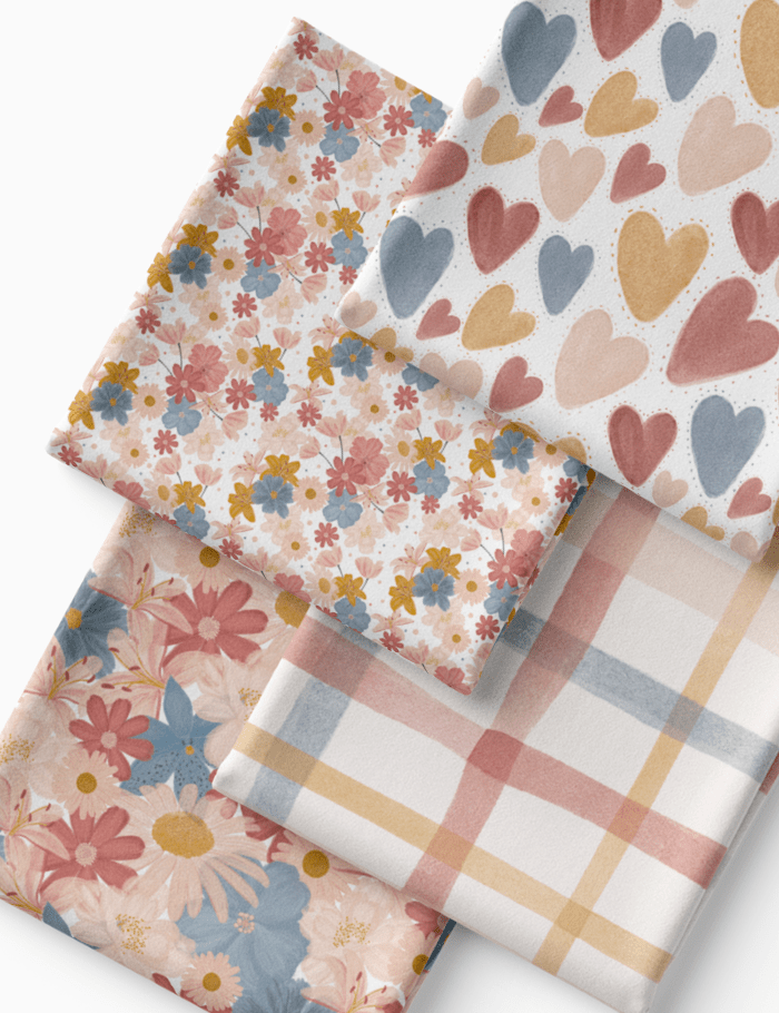 Kit Amarradinho de Tricoline - Kit 124 (4 Cortes de 45 a 50 cm x 70 cm) - Tricoline 100% Algodão