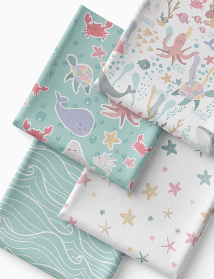 Kit Amarradinho de Tricoline - Kit 131 (4 Cortes de 45 a 50 cm x 70 cm) - Tricoline 100% Algodão