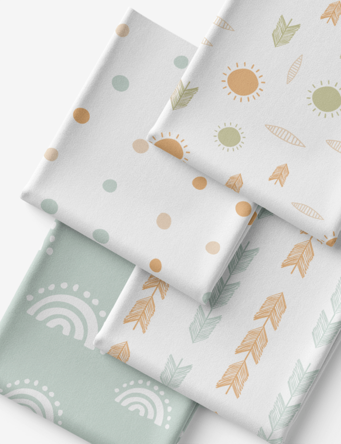 Kit Amarradinho de Tricoline - Kit 44 (4 Cortes de 45 a 50 cm x 70 cm) - Tricoline 100% Algodão