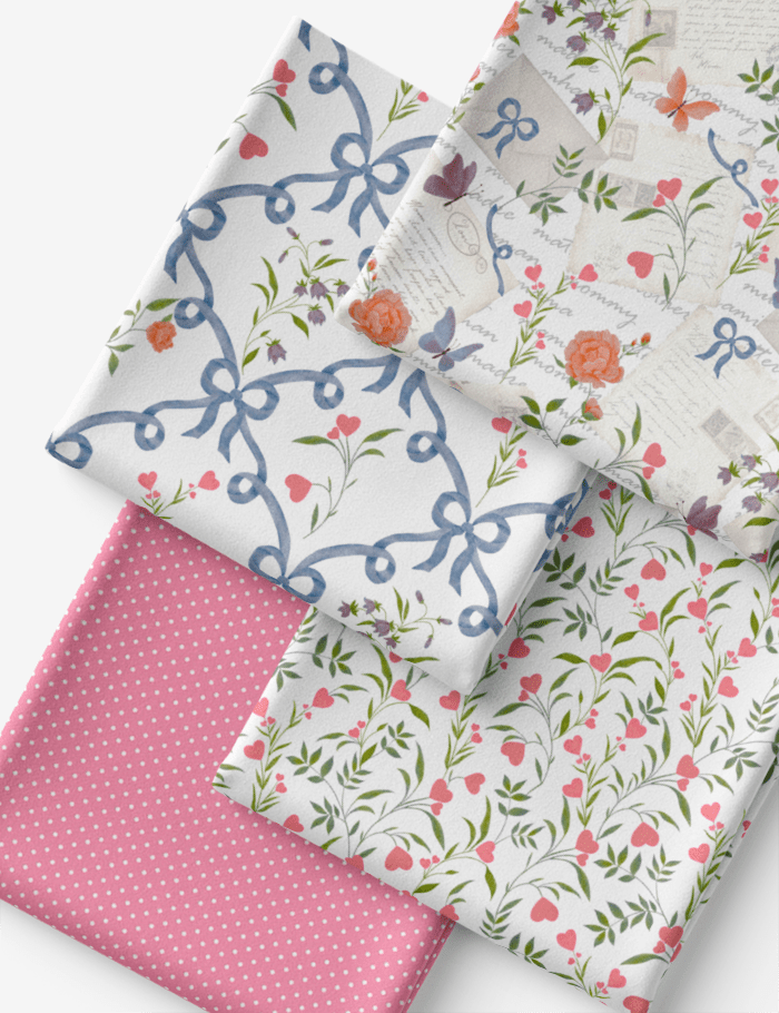 Kit Amarradinho de Tricoline - Kit 52 (4 Cortes de 45 a 50 cm x 70 cm) - Tricoline 100% Algodão
