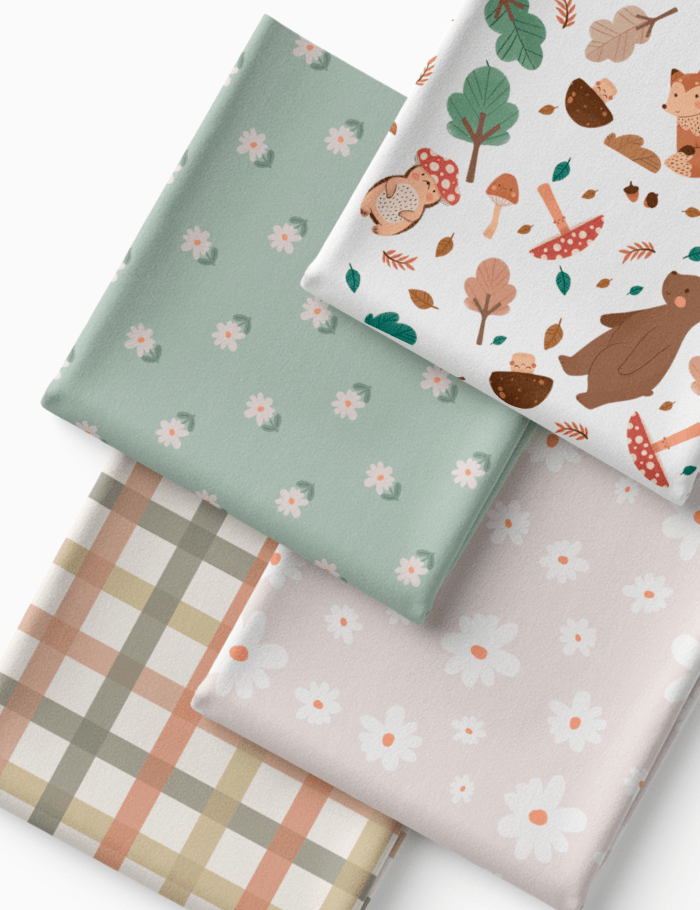 Kit Amarradinho de Tricoline - Kit 65 (4 Cortes de 45 a 50 cm x 70 cm) - Tricoline 100% Algodão