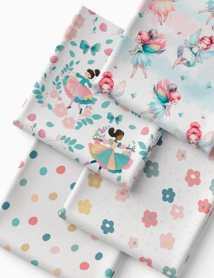 Kit Amarradinho de Tricoline - Kit 69 (4 Cortes de 45 a 50 cm x 70 cm) - Tricoline 100% Algodão