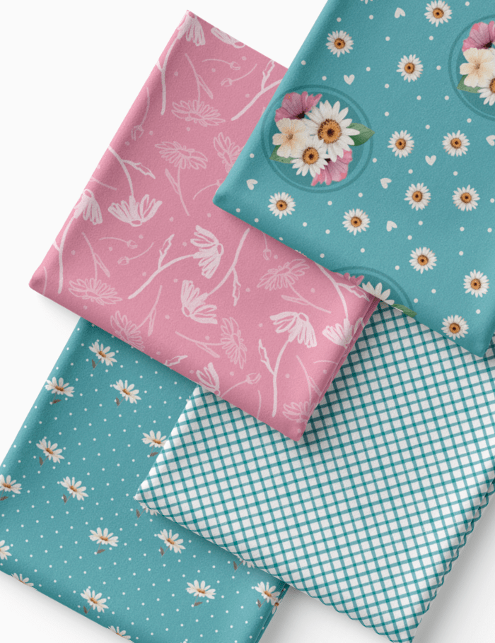 Kit Amarradinho de Tricoline - Kit 83  (4 Cortes de 45 a 50 cm x 70 cm) - Tricoline 100% Algodão