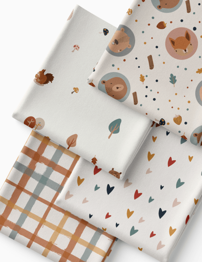 Kit Amarradinho de Tricoline - Kit 90  (4 Cortes de 45 a 50 cm x 70 cm) - Tricoline 100% Algodão