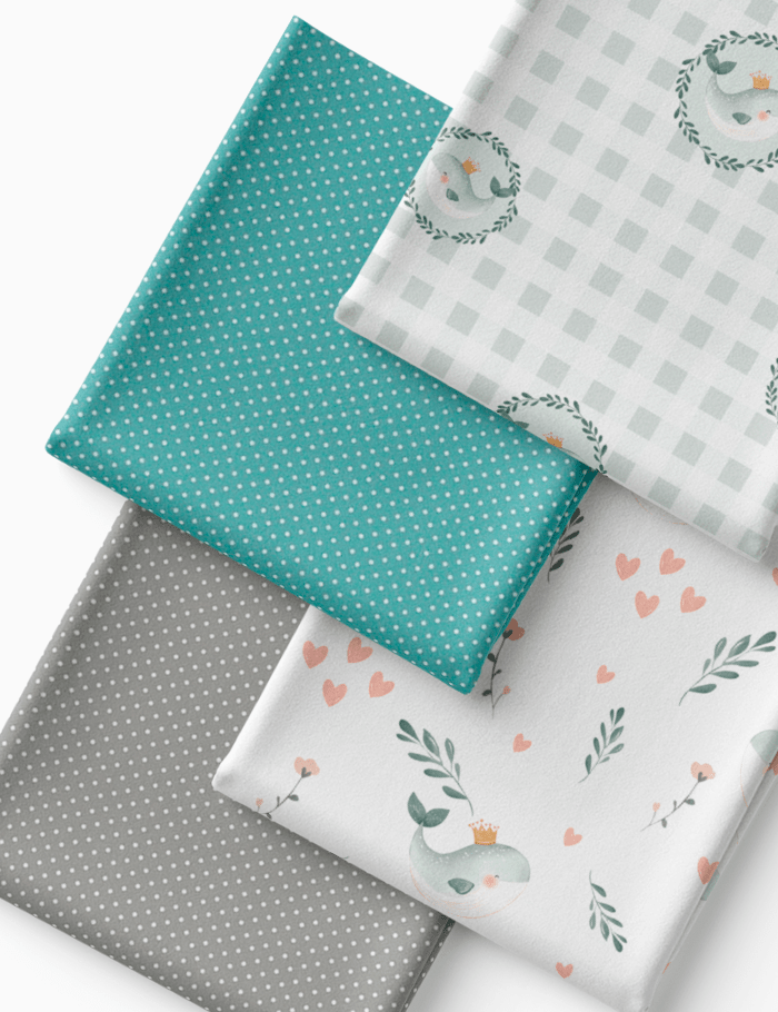 Kit Amarradinho de Tricoline - Kit 97  (4 Cortes de 45 a 50 cm x 70 cm) - Tricoline 100% Algodão