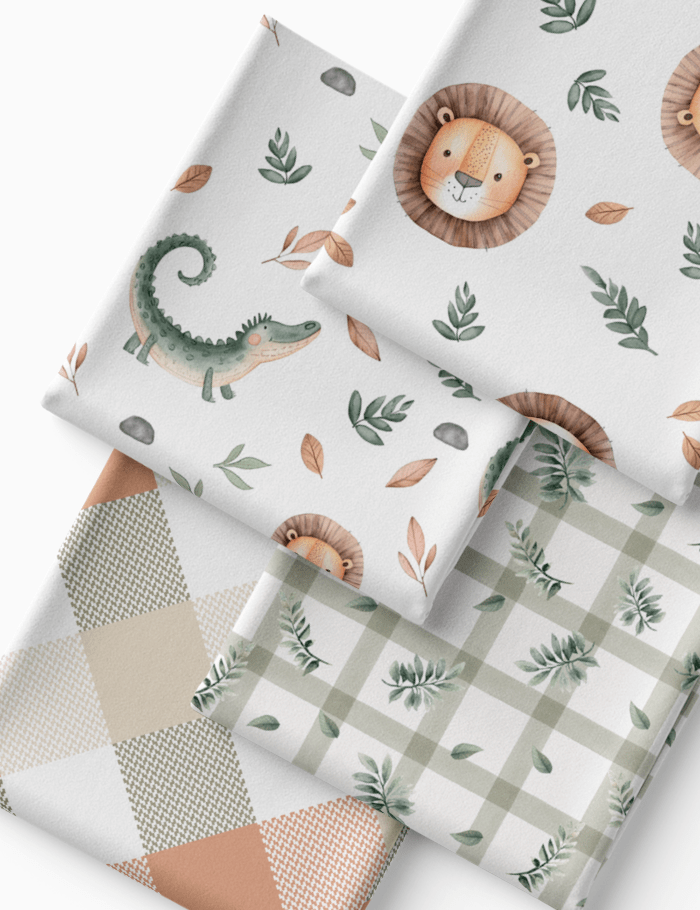 Kit Amarradinho de Tricoline - Kit 98  (4 Cortes de 45 a 50 cm x 70 cm) - Tricoline 100% Algodão