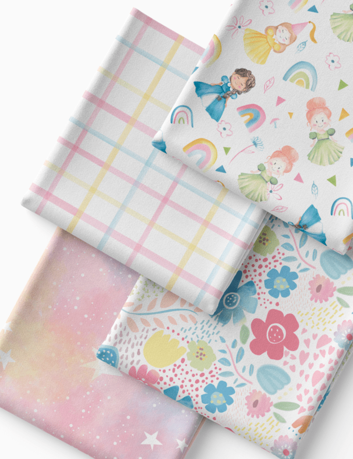 Kit Amarradinho de Tricoline - Kit 99  (4 Cortes de 45 a 50 cm x 70 cm) - Tricoline 100% Algodão