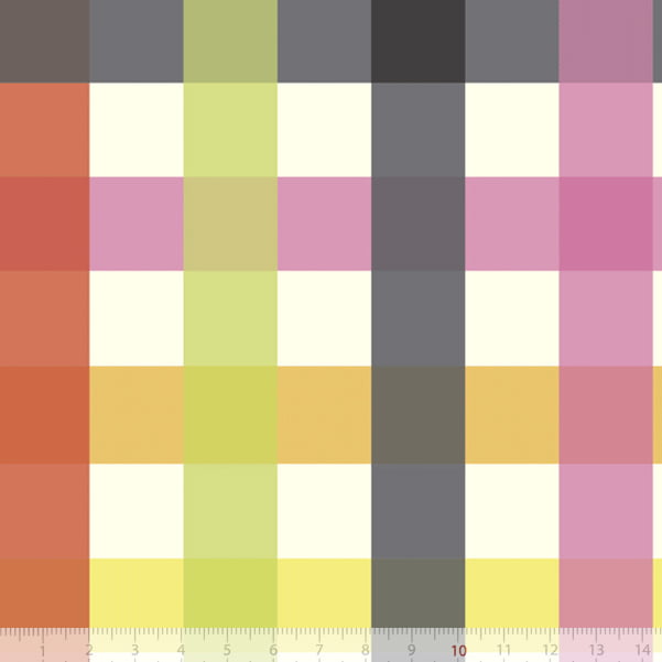 Tecido Tricoline Especial Xadrez New Color - Bege - 100% Algodão - Largura 1,50m