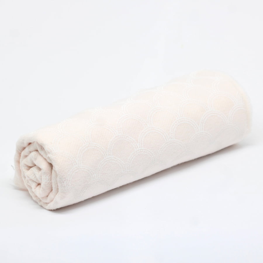 Tecido Flanela Baby - Escamas - Rosa Suave - 100% Algodão - Largura: 80cm
