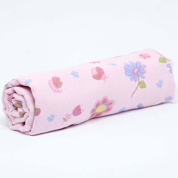 Tecido Flanela Baby - Florzinhas - Rosa - 100% Algodão - Largura: 80cm
