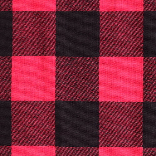 Tecido flanelado xadrez vermelho/preto