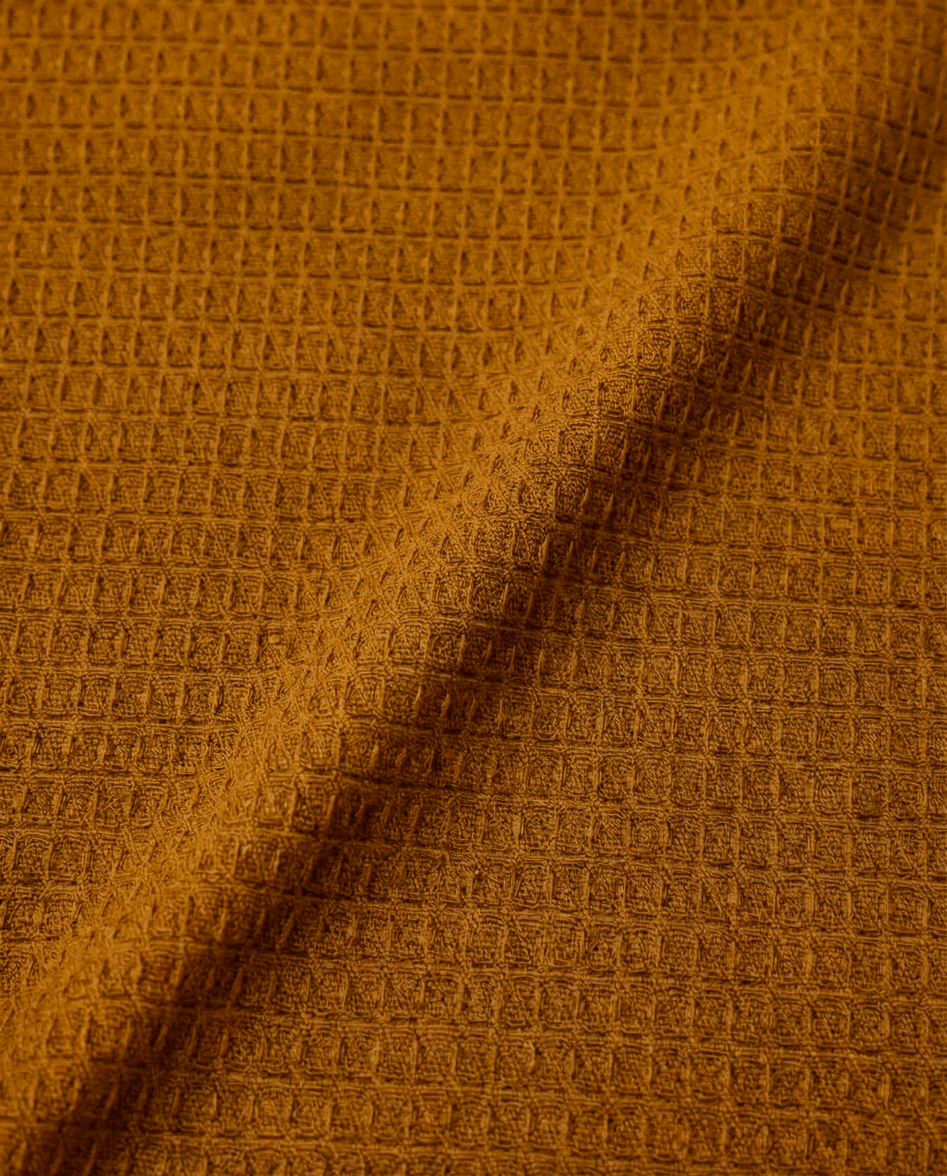 Tecido Favo Portugal - Mostarda - 100% Algodão - Largura 1,50m