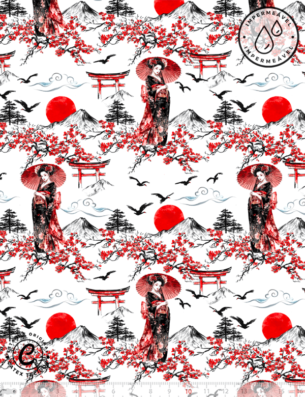 Tecido Sarja Impermeável Especial Coleção Japão - E15227 - 100% Algodão - Largura 1,50m