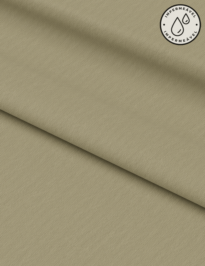 Tecido Sarja Impermeável Lisa - Bege - 100% Algodão - Largura 1,50m