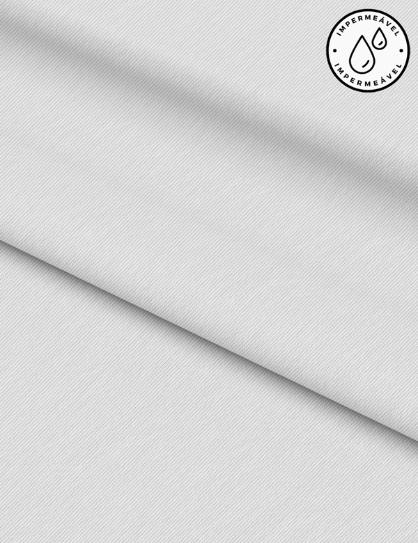 Tecido Sarja Impermeável Lisa - Branco - 100% Algodão - Largura 1,50m