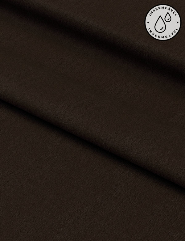 Tecido Sarja Impermeável Lisa - Marrom - 100% Algodão - Largura 1,50m