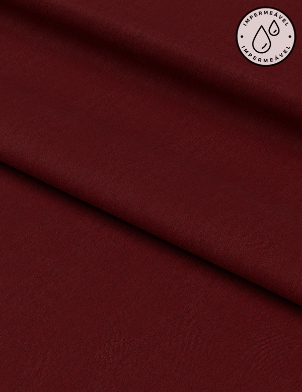 Tecido Sarja Impermeável Lisa - Vinho - 100% Algodão - Largura 1,50m