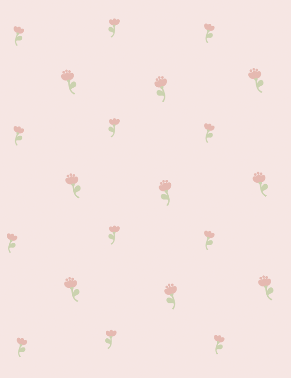 Tecido Flanela Baby - Florzinha Rosa - 100% Algodão - Largura: 80cm