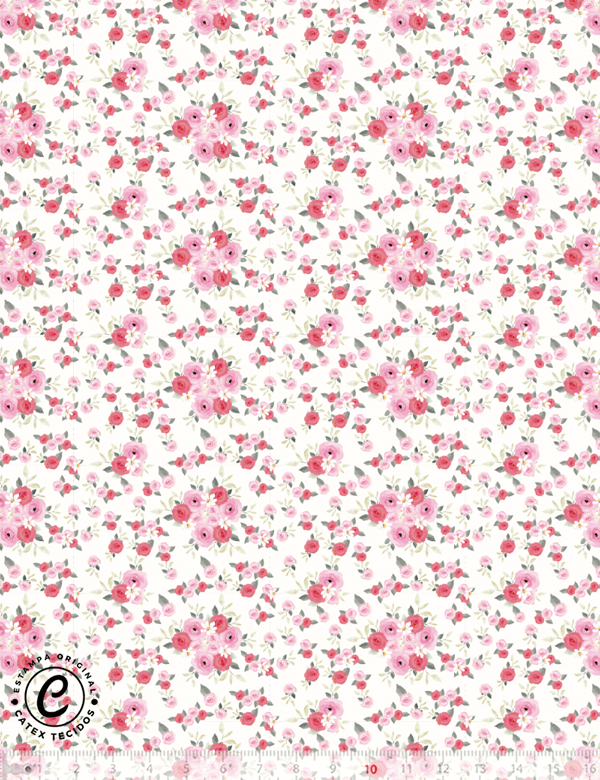 Tecido Tricoline Especial Coleção Alegria por Amei Garcia - Floral Liberty - 100% Algodão - Largura 1,50m