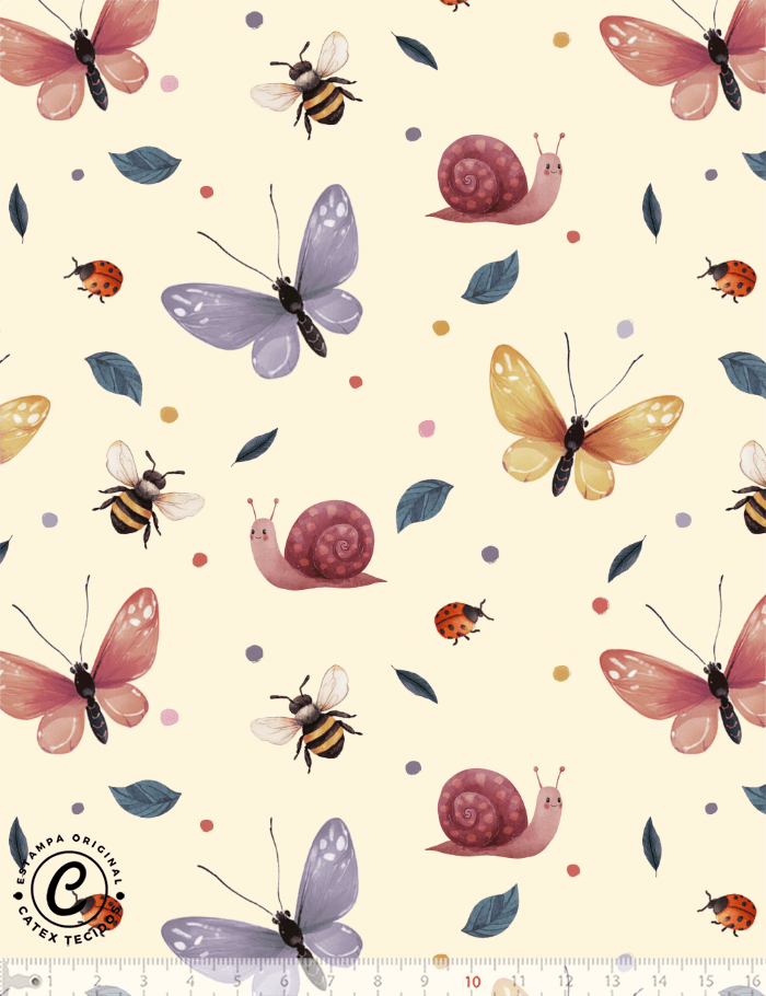 Tecido Tricoline Especial Coleção Fungi Pop – Brisa - 100% Algodão - Largura 1,50m