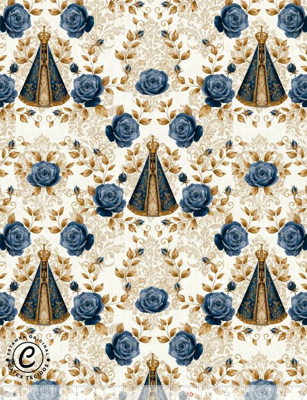 Tecido Tricoline Especial Nossa Senhora Aparecida Classico - 100% Algodão - Largura 1,50m