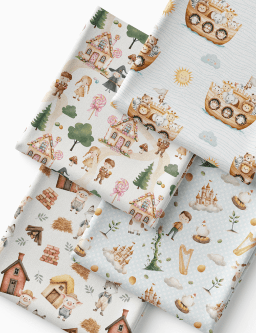 Kit Amarradinho de Tricoline - Kit 112 (4 Cortes de 45 a 50 cm x 70 cm) - Tricoline 100% Algodão