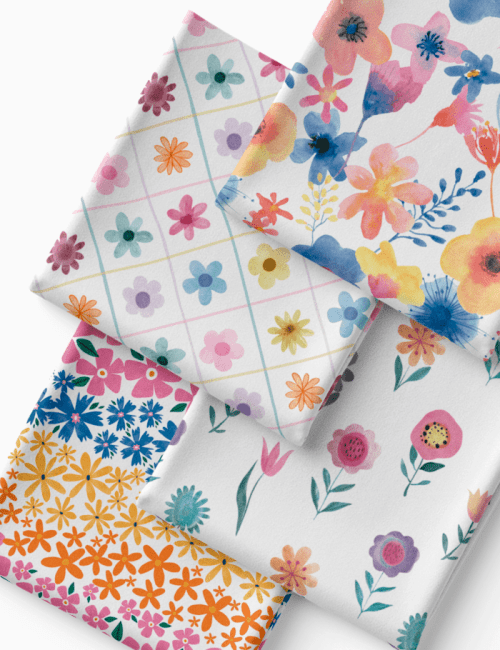 Kit Amarradinho de Tricoline - Kit 114 (4 Cortes de 45 a 50 cm x 70 cm) - Tricoline 100% Algodão
