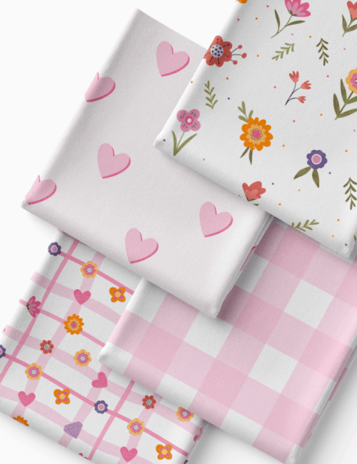 Kit Amarradinho de Tricoline - Kit 115 (4 Cortes de 45 a 50 cm x 70 cm) - Tricoline 100% Algodão