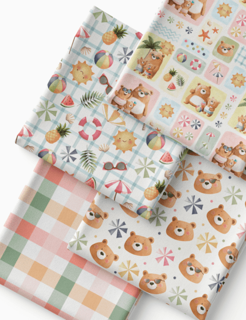 Kit Amarradinho de Tricoline - Kit 118 (4 Cortes de 45 a 50 cm x 70 cm) - Tricoline 100% Algodão