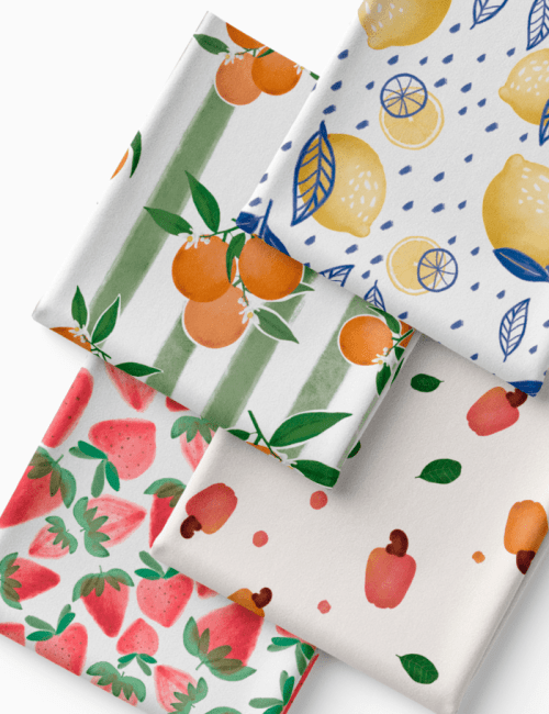Kit Amarradinho de Tricoline - Kit 120 (4 Cortes de 45 a 50 cm x 70 cm) - Tricoline 100% Algodão