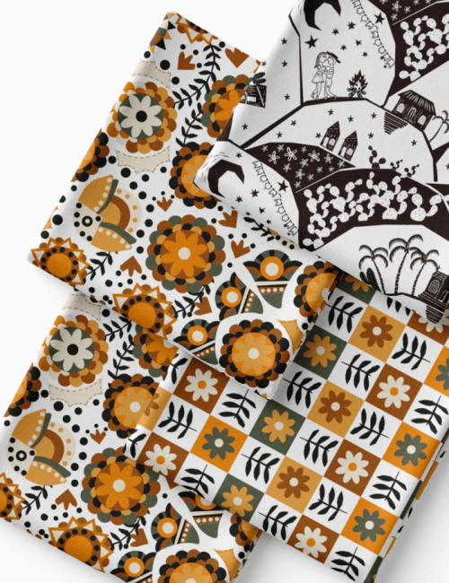 Kit Amarradinho de Tricoline - Kit 121 (4 Cortes de 45 a 50 cm x 70 cm) - Tricoline 100% Algodão