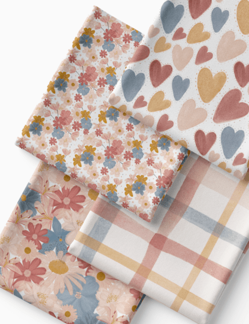 Kit Amarradinho de Tricoline - Kit 124 (4 Cortes de 45 a 50 cm x 70 cm) - Tricoline 100% Algodão