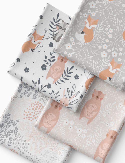 Kit Amarradinho de Tricoline - Kit 129 (4 Cortes de 45 a 50 cm x 70 cm) - Tricoline 100% Algodão