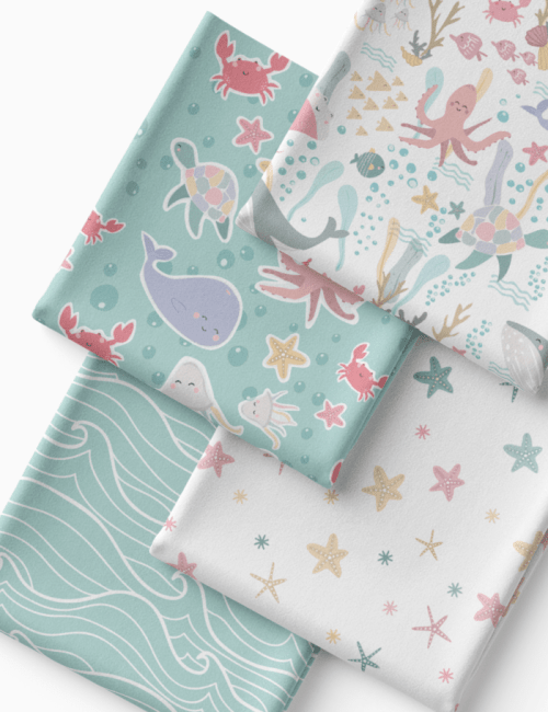 Kit Amarradinho de Tricoline - Kit 131 (4 Cortes de 45 a 50 cm x 70 cm) - Tricoline 100% Algodão