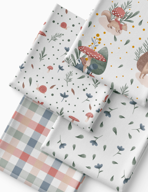Kit Amarradinho de Tricoline - Kit 135 (4 Cortes de 45 a 50 cm x 70 cm) - Tricoline 100% Algodão