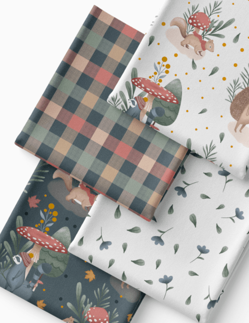 Kit Amarradinho de Tricoline - Kit 136 (4 Cortes de 45 a 50 cm x 70 cm) - Tricoline 100% Algodão