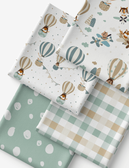 Kit Amarradinho de Tricoline - Kit 37 (4 Cortes de 45 a 50 cm x 70 cm) - Tricoline 100% Algodão