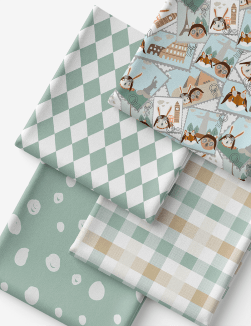 Kit Amarradinho de Tricoline - Kit 41 (4 Cortes de 45 a 50 cm x 70 cm) - Tricoline 100% Algodão