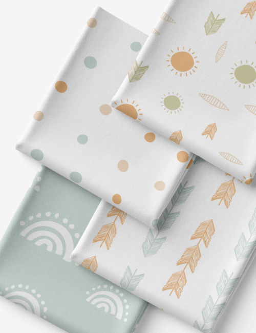 Kit Amarradinho de Tricoline - Kit 44 (4 Cortes de 45 a 50 cm x 70 cm) - Tricoline 100% Algodão