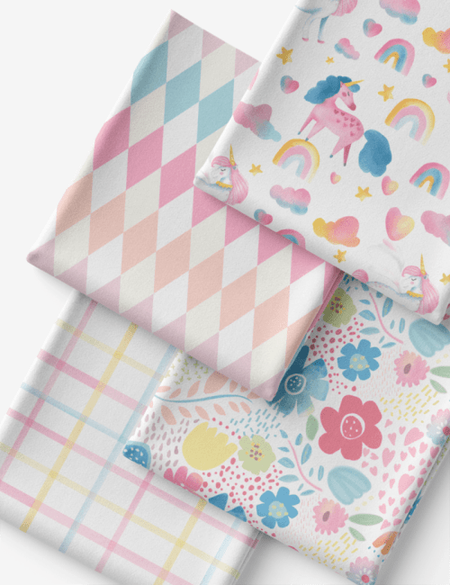 Kit Amarradinho de Tricoline - Kit 46 (4 Cortes de 45 a 50 cm x 70 cm) - Tricoline 100% Algodão