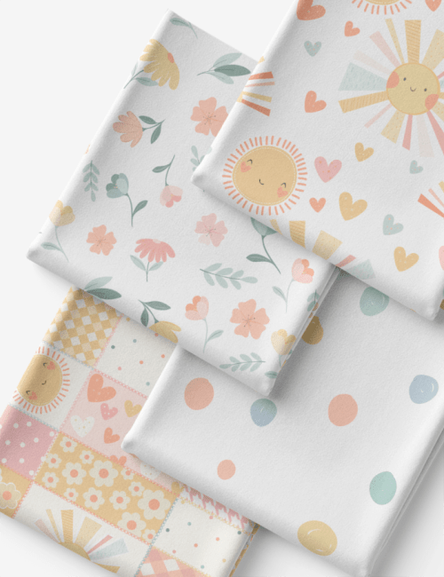 Kit Amarradinho de Tricoline - Kit 51 (4 Cortes de 45 a 50 cm x 70 cm) - Tricoline 100% Algodão
