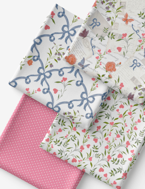 Kit Amarradinho de Tricoline - Kit 52 (4 Cortes de 45 a 50 cm x 70 cm) - Tricoline 100% Algodão