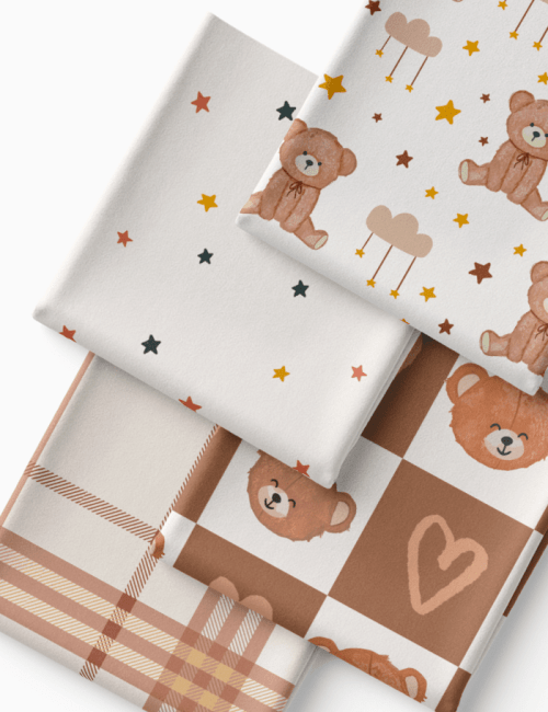 Kit Amarradinho de Tricoline - Kit 56 (4 Cortes de 45 a 50 cm x 70 cm) - Tricoline 100% Algodão