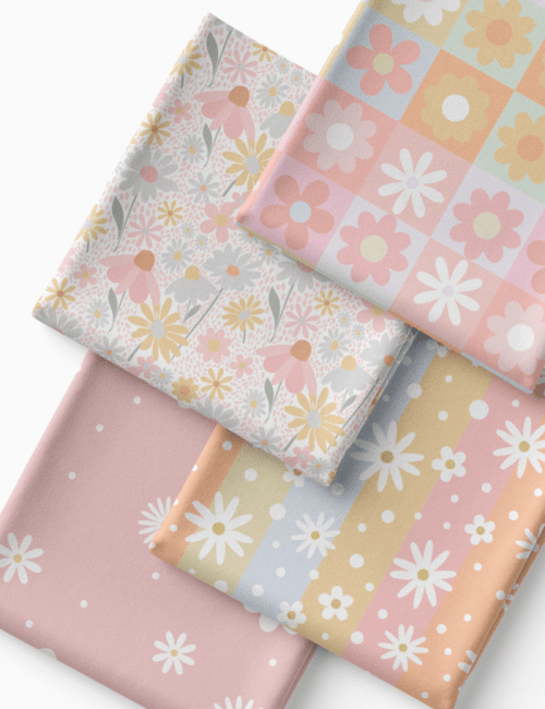Kit Amarradinho de Tricoline - Kit 58 (4 Cortes de 45 a 50 cm x 70 cm) - Tricoline 100% Algodão
