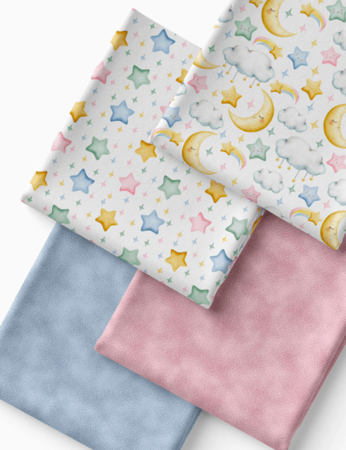 Kit Amarradinho de Tricoline - Kit 63 (4 Cortes de 45 a 50 cm x 70 cm) - Tricoline 100% Algodão