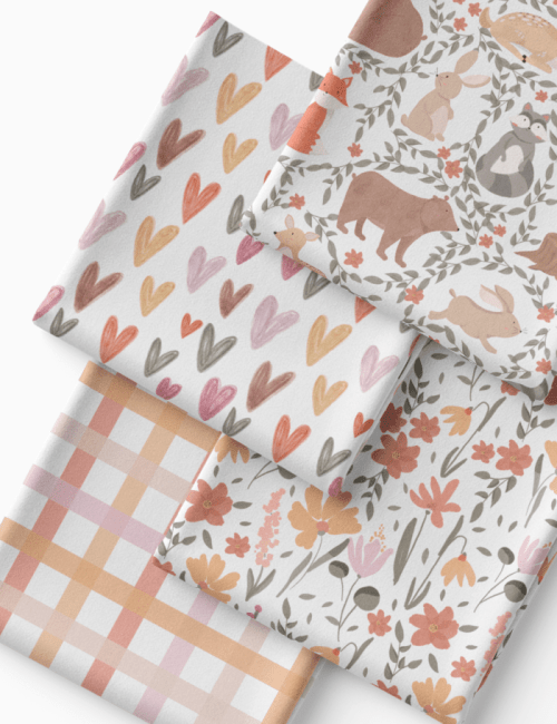 Kit Amarradinho de Tricoline - Kit 66 (4 Cortes de 45 a 50 cm x 70 cm) - Tricoline 100% Algodão