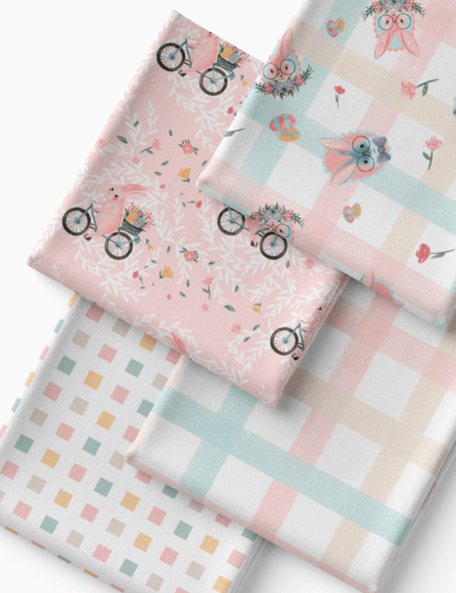 Kit Amarradinho de Tricoline - Kit 68 (4 Cortes de 45 a 50 cm x 70 cm) - Tricoline 100% Algodão