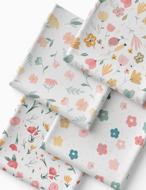 Kit Amarradinho de Tricoline - Kit 73 (4 Cortes de 45 a 50 cm x 70 cm) - Tricoline 100% Algodão